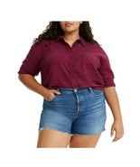 Levis Womens Plus 1X Red Plaid Long Sleeve Collared Flannel Top NWT S62 - $20.16 CAD