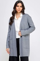 Women&#39;s Basic Soft Long Line Open Front Sweater Cardigan - €40,22 EUR