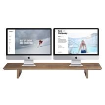 Monitor Stand, Wooden Computer Monitor Stand,Wooden Storage Organizer Fo... - £101.68 GBP