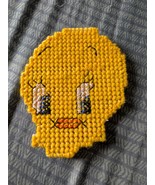 Yellow Bird Refrigerator Magnet Plastic Canvas Hand Crafted - $91.69 MXN