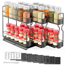 Pull Out Spice Rack Organizer For Cabinet, Heavy Duty Slide Out Seasonin... - £74.54 GBP