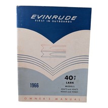 Rare 1966 Evinrude Outboard 40 HP Lark Owner&#39;s Manual 40672 40673 40662 ... - $375.23 MXN