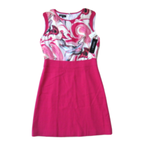 NWT Lafayette 148 Mixed Media A-line in Pink Swirl Print Silk Wool Dress 8 $498 - £57.11 GBP