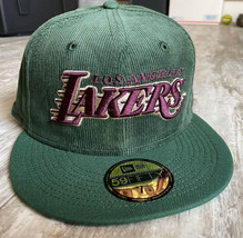 New Men’s 7 1/4 New Era Los Angeles Lakers Corduroy Hat - £46.27 GBP