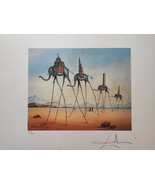 Salvador Dali Signed Lithograph - ELEPHANTS GIRAFFE - Salvador Dali Elep... - €127,40 EUR
