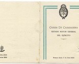 General Staff of the Army Menu Jousten Hotel 1934 Buenos Aires Argentina  - £61.92 GBP