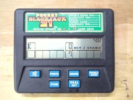RADICA POCKET BLACKJACK 21 HANDHELD ELECTRONIC CASINO GAME Model 1350 - $14.95
