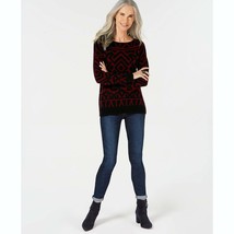 Charter Club Pure Cashmere Graphic Boatneck Sweater, Size PL - £37.86 GBP