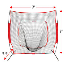 77&quot; Batting Net Bow Steel Frame For Training Softball Hitting Practice B... - $73.14