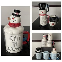 RAE DUNN FROSTY THE SNOWMAN-FROSTY CANISTER, FROSTY, JOLLY HAPPY FUN MUG... - £26.01 GBP+