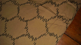 Calvin Klein King Pillow Sham Taupe & Black Honeycomb Cotton Sateen EUC - $9.97