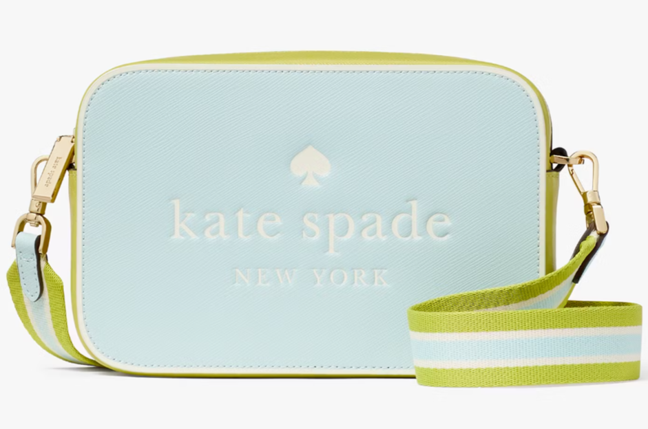 Kate Spade Oh Snap Blue & Green Moss Leather Crossbody Bag KH756 Purse NWT $289
