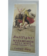Bullfighting Advertisement Flyer – 4.5” x 9&quot; - Plaza de Toros  Matamoros #1 - €11,28 EUR