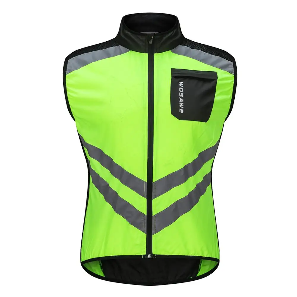 WOSAWE Cycling Reflective Vest Windproof Running Safety Vest Motorcycle Gilet MT - £114.18 GBP