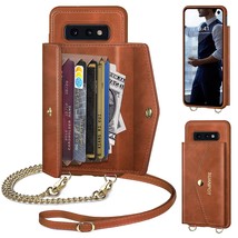 For Samsung Galaxy S10E Wallet Case With Strap Rfid Blocking Credit Card Holder, - £15.97 GBP