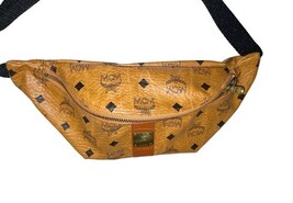 MCM Visetos Cognac Leather Fanny Pack Belt Bag Made in Korea image 5