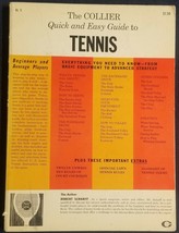 The Collier Quick and Easy Guide to Tennis by Robert Scharff 1962 Paperb... - $3.95