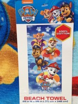 Nickelodeon  Paw Patrol Beach Towel 28&quot;x58&quot; New With Tags 100% Cotton - £9.71 GBP