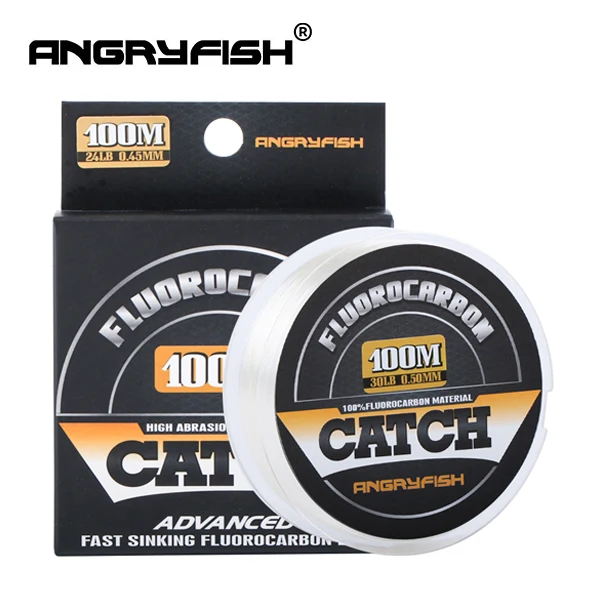 Angryfish 100% Fluoro Fishing Line  100m Transparent  Monofilament Line ... - $41.05