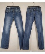 John Stetson Jeans LOT OF 2 Mens 28x38 Blue 1014 Rocker Boot Leg Denim O... - $40.80