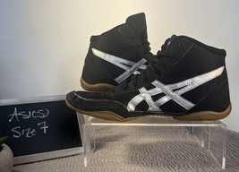 Women’s Asics Matflex Black Silver Wrestling Size 7 Men’s 5.5 Euro 38 - $52.11 CAD