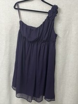 Merona Women One Shoulder Flower Summer Spring Elastic Waist Dress - Purple XXL - £6.31 GBP