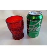 Vintage Mosser Glass Tumbler Inverted Thistle Ruby Red Ohio - $26.88 CAD