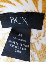 NEW BCX Women&#39;s Pencil Skirt XS Floral Ochre-Mustard NWT - £8.54 GBP