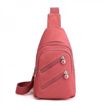Nylon Crossbody Sling Bag Pink - $26.73