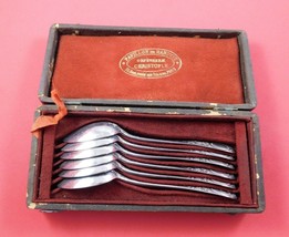 Ecusson Louis XVI by Christofle Silverplate Teaspoon Set 6pc in Fitted Box - £191.76 GBP