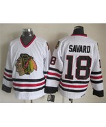 Blackhawks #18 Denis Savard Jersey Old Style Uniform White - €42,55 EUR
