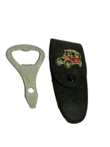 Vintage Made In England Pocket Bottle Opener With Car Leather Cases - £8.06 GBP