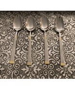 WMF Cromargan 18/8 Stainless Flatware Satin and Gold Accents 4 Teaspoons  - €18,49 EUR