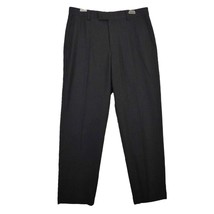 Kenneth Cole Reaction Men&#39;s 34x32 Black Pinstripe Dress Pants Slacks Fla... - £14.65 GBP