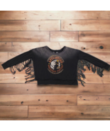 Womens Affliction American Custom Long Sleeve Studded Tassels Black Shir... - $44.95