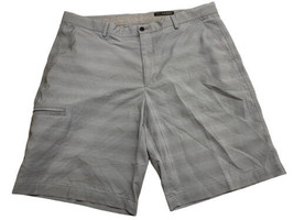 Greg Norman Shorts 38 Gray Dri Fit Golf Active Wear Hiking Subtle Print Pockets - £22.27 GBP