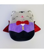 Squishmallow Tally Tabby Cat Dracula Vampire 2021 Halloween Plush 8&quot; - £15.16 GBP