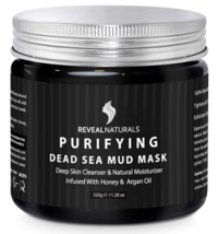 Reveal Naturals Purifying Dead Sea Mud Mask forFace Body Infused Honey Argan Oil - £10.17 GBP