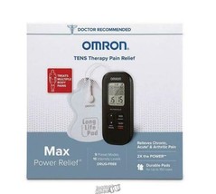 Omron Max-Power Therapy Pads Pain Relief TENS Device Black Multi-Settings - £74.70 GBP