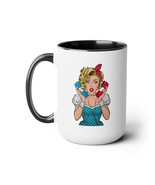 PopArt Girl on Telephone 15oz Coffee Mug - $20.43 CAD