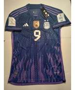 Julian Alvarez #9 Argentina 2022 World Cup Qatar Match 2 Star Away Socce... - $85.00