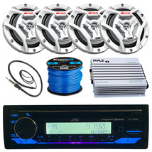 Jvc Kd-T92Mbs Marine Bluetooth Radio, 4X 6.5&quot; Speaker, Amplifier, Antenn... - £516.16 GBP