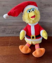 Sesame Street Christmas Big Bird in Santa Suit Plush Stuffed 1988 Playskool 15" - $23.08