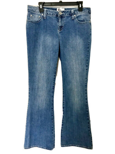 SO Jeans Womens Junior Size 9 Boot Cut Medium Wash 5 PKT Back Flap Pocke... - $16.95