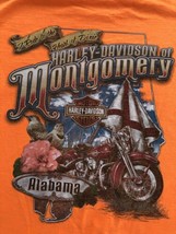 Harley Davidson T Shirt Adult XL Orange Short Sleeve Mens Alabama - £13.33 GBP