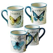 Smithsonian Ceramic Butterfly Mugs - $32.62