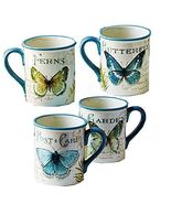 Smithsonian Ceramic Butterfly Mugs - $32.62