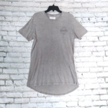 Cotton On Womens T Shirt Medium Long Gray Wash Psychotropix Shark Design - £12.76 GBP