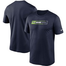Nike Men seattle seahawks football Dri-Fit Legend short sleeve tee T-shirt L/lar - £20.08 GBP