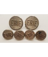 ERIE Railroad Uniform Buttons Lot of 6 5/8&quot; &amp; 7/8&quot; Train Rail Collectible - €34,21 EUR